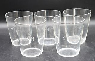 (5) Glass Tumblers