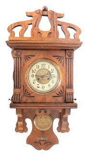 Antique Art Nouveau Wall Clock