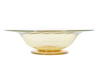 Wide Rim Art Glass Bowl