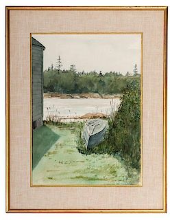 River Landscape by Ann Wyeth Mccoy 