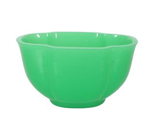 Steuben Green Jade Glass Bowl