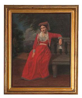 Portrait of a Woman in a Red Dress 