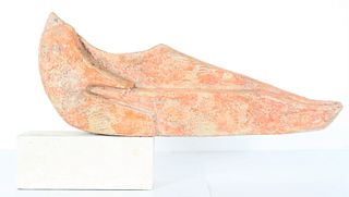 Frank Colson Abstract Terracotta Sculpture on Base