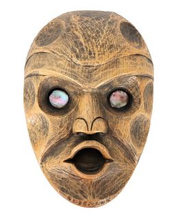 Indigenous Mask with Abalone Eyes