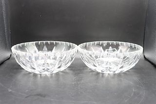 Pair of European Cut Glass Bowls