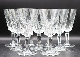 Set of (9) Baccarat Crystal Wine Glasses