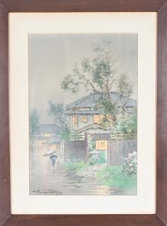 (20th C) Japanese Watercolor, Tananchi