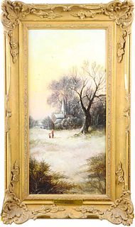 L. Benson (Early 20th c.) Amer, "Winter" Oil/B