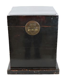 Chinese Black Lacquer Box