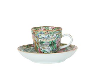 Antique Chinese Teacup & Saucer