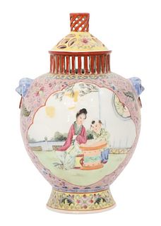 Antique Asian Ceramic Incense Burner/Censor