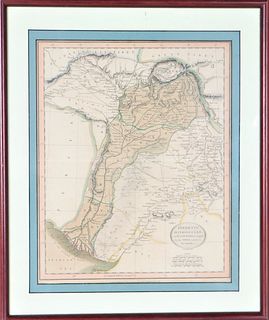 Hand-Colored Map Engraving of Sindetic Hindoostan