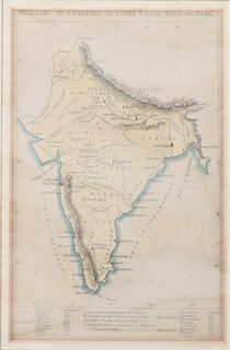Map of Military Operations in India from 1802-1806