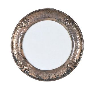 Silver Circular Picture Frame, Signed Arman