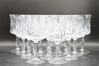 Set of (14) Vintage Crystal Wine Glasses
