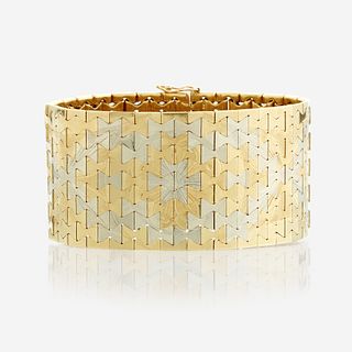 An eighteen karat bicolor gold bracelet