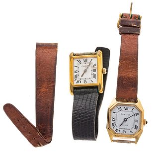 A Cartier Manual Wind Tank Wrist Watch & More