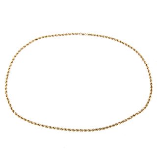 A Thick Twisted Rope Chain in 14K Yellow Gold