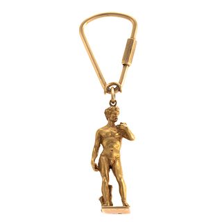 An 18K Key Chain Featuring Michelangelo's David