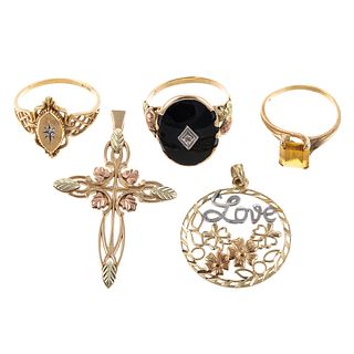 An Eclectic Collection of 10K Yellow Gold Jewelry