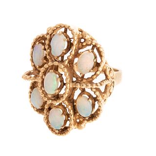 A Large Opal Cocktail Ring in 14K Gold