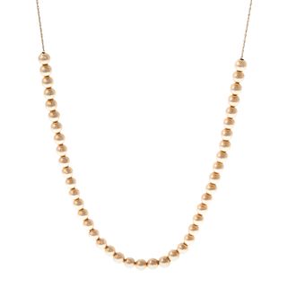 A 14K Yellow Gold Add-A-Bead Necklace