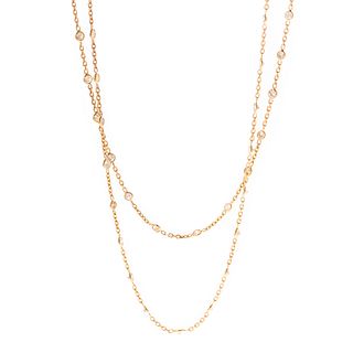 A 10.00 ctw Diamonds by the Yard Necklace in 14K