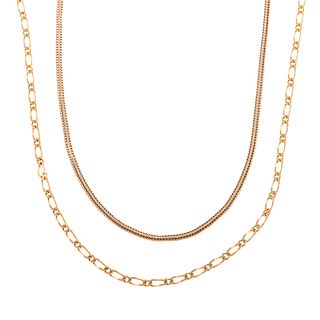 Two 14K Chain Link Necklaces
