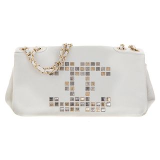 A Chanel Mosaic CC Studded E/W Flap Bag