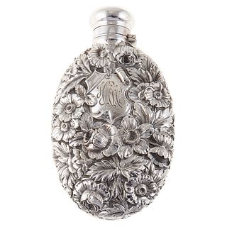 American Sterling Repousse Flask