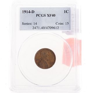 1914-D Lincoln Cent PCGS XF40