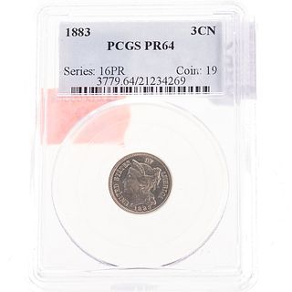 1883 3 Cent Nickel PCGS PR64