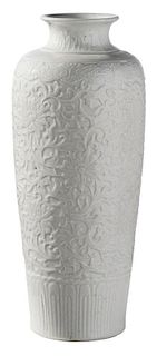 Finely Molded Porcelain Sleeve Vase