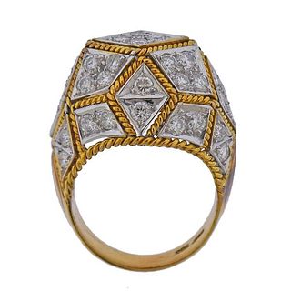 14k Gold Diamond Cocktail Ring 