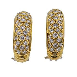 Honora 18K Gold Diamond Half Hoop Earrings