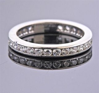 Tiffany &amp; Co Platinum Diamond Eternity Band Ring