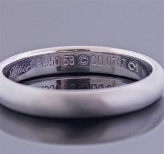 Cartier Platinum Wedding Band Ring