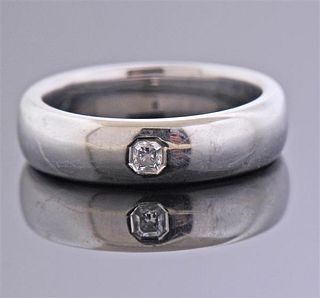 Tiffany &amp; Co Lucida Platinum Diamond Wedding Band Ring