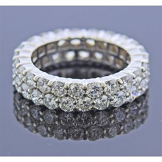 18k Gold 2.75ctw Two Row Diamond Wedding Band Ring
