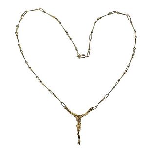 18k Gold Cross Pendant Necklace