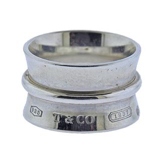 Tiffany &amp; Co 1837 Sterling Silver Wide Band Ring