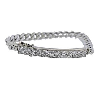 Christian Dior 18K Gold Diamond Chain Link Bracelet