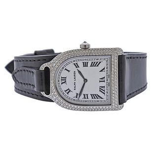 Ralph Lauren Stirrup Diamond Steel Quartz Watch 