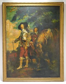 Aft. Anthony van Dyck Charles I Portrait Painting