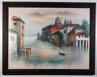 A. Simpson Venetian Landscape Painting