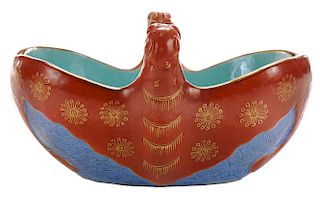 Daoguang Twin Iron-Red Bat-Form Bowl