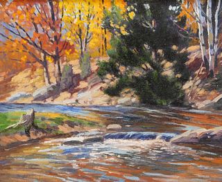 C. Gordon Harris Autumnal Landscape Painting