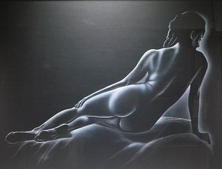 Fernando Montoya Modern Nude Figure Pastel Drawing