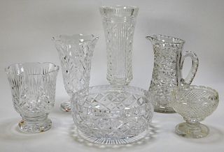 6PC American Brilliant Cut Glass Vases Articles