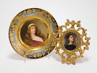 2PC Firenze & Royal Vienna HP Porcelain Articles